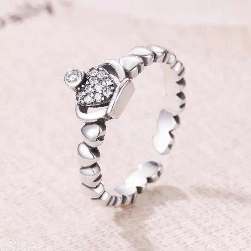 (afbeelding voor) Pandora Style Koningin Laurel Krans Open Ring - VSR142 - Bekijken 3