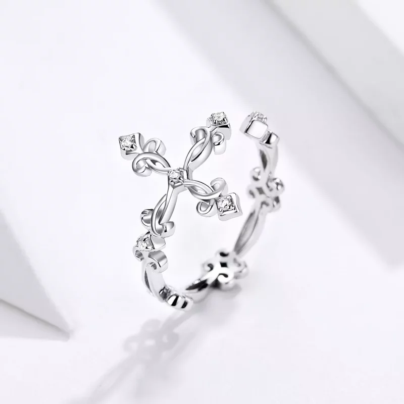 (afbeelding voor) Pandora Style Kruis Open Ring - BSR041 - Bekijken 2