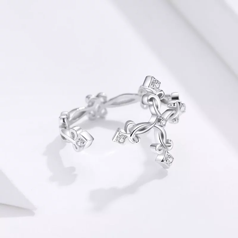 (afbeelding voor) Pandora Style Kruis Open Ring - BSR041 - Bekijken 5