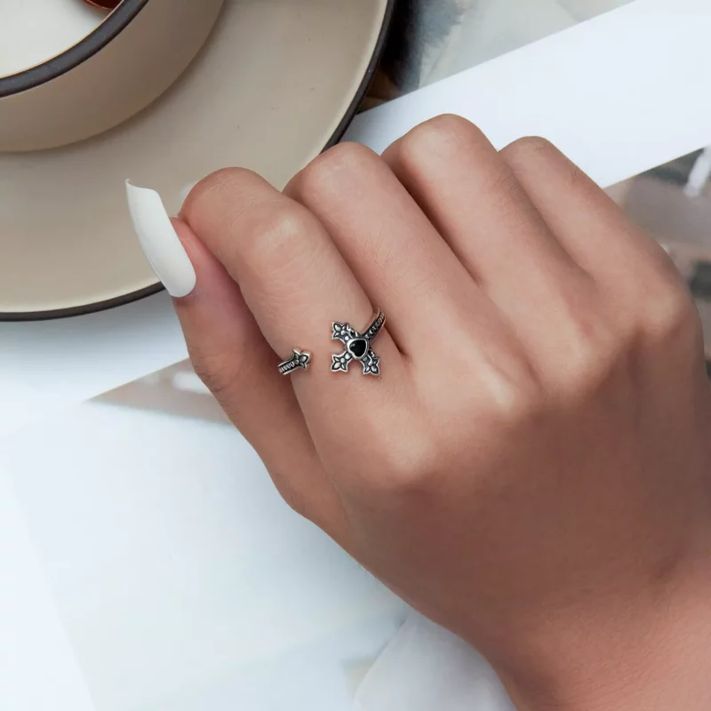 (afbeelding voor) Pandora Style Kruis Open Ring - BSR298 - Bekijken 6