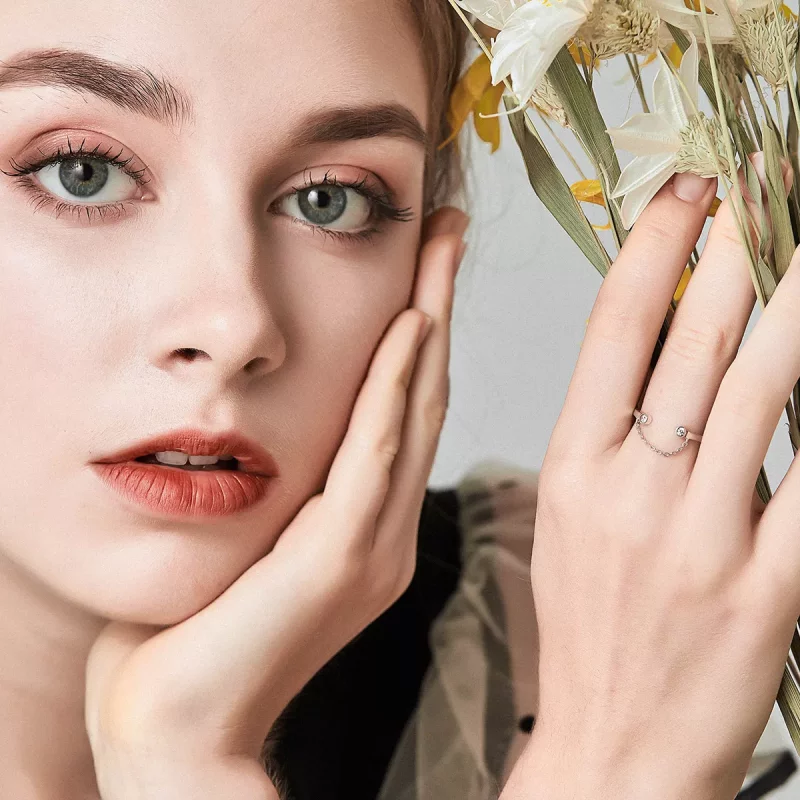 (afbeelding voor) Pandora Style Lach gezicht Open Ring - SCR216 - Bekijken 2
