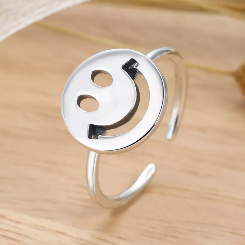 (afbeelding voor) Pandora Style Leuke smiley Open Ring - VSR117 - Bekijken 3