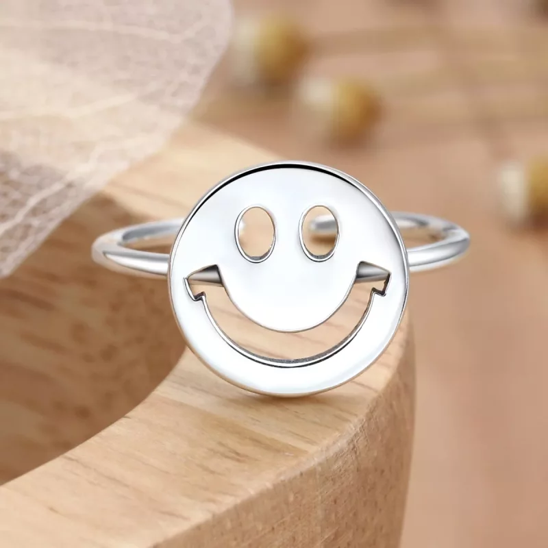 (afbeelding voor) Pandora Style Leuke smiley Open Ring - VSR117 - Bekijken 5
