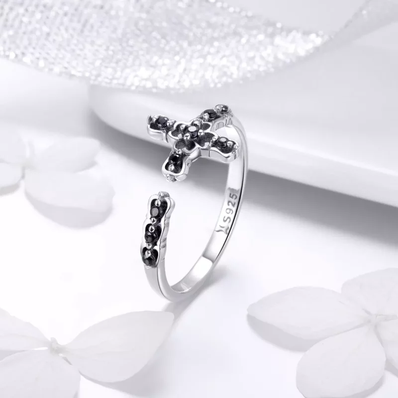 (afbeelding voor) Pandora Style Licht van het kruis Open Ring - SCR447 - Bekijken 2