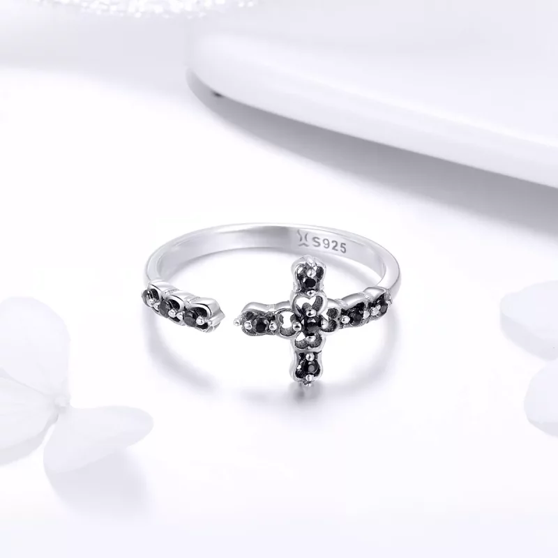 (afbeelding voor) Pandora Style Licht van het kruis Open Ring - SCR447 - Bekijken 3