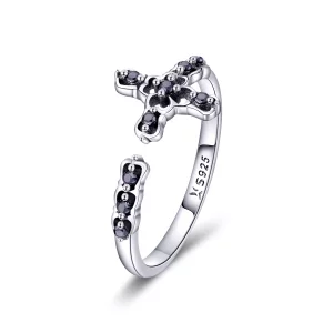 Pandora Style Licht van het kruis Open Ring - SCR447 (afbeelding voor) Pandora Style Licht van het kruis Open Ring - SCR447