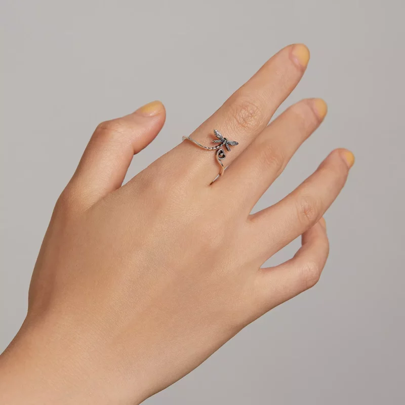 (afbeelding voor) Pandora Style Liefde Dragonfly Open Ring - SCR734 - Bekijken 8