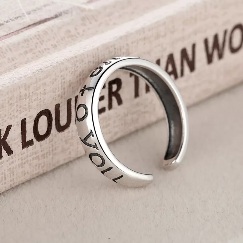 (afbeelding voor) Pandora Style Liefdeskoppels Open Ring - VSR014 - Bekijken 3