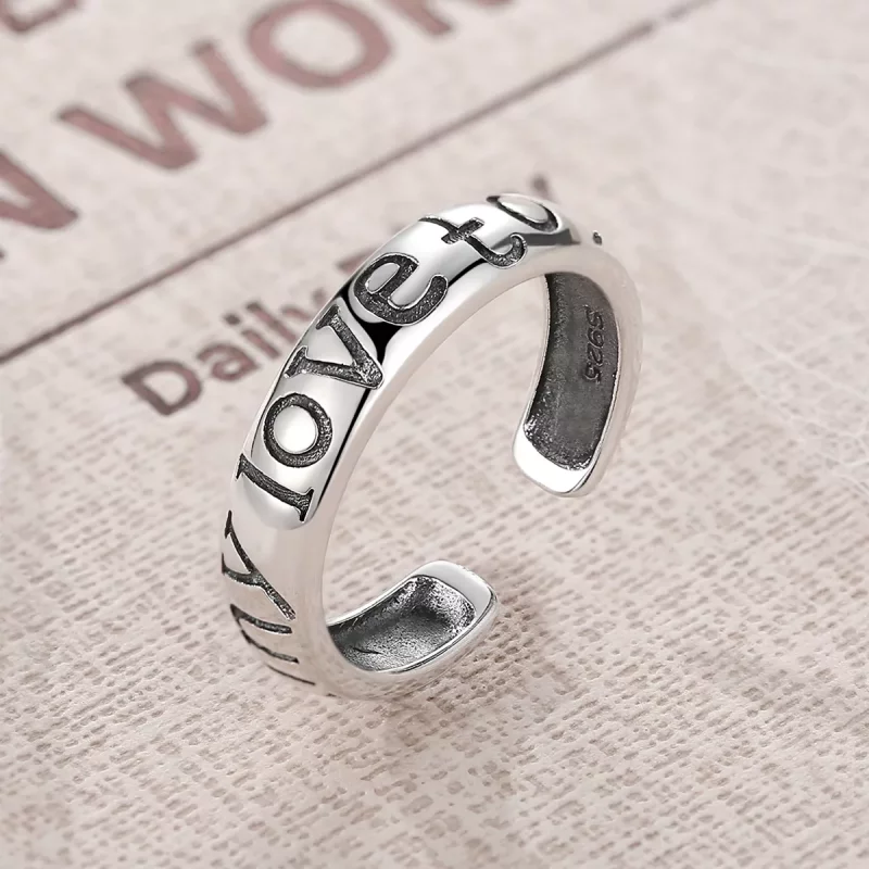 (afbeelding voor) Pandora Style Liefdeskoppels Open Ring - VSR014 - Bekijken 4
