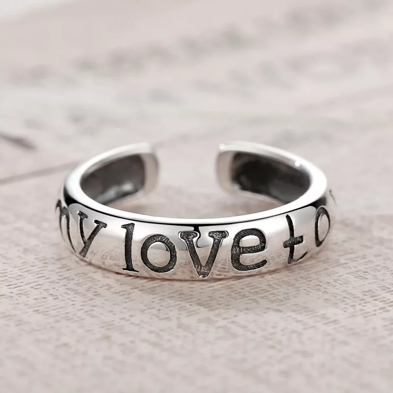 (afbeelding voor) Pandora Style Liefdeskoppels Open Ring - VSR014 - Bekijken 5