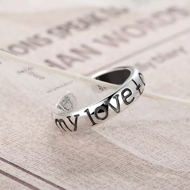 (afbeelding voor) Pandora Style Liefdeskoppels Open Ring - VSR014 - Bekijken 6