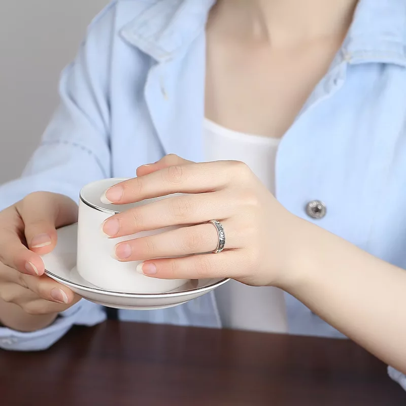 (afbeelding voor) Pandora Style Liefdeskoppels Open Ring - VSR014 - Bekijken 7