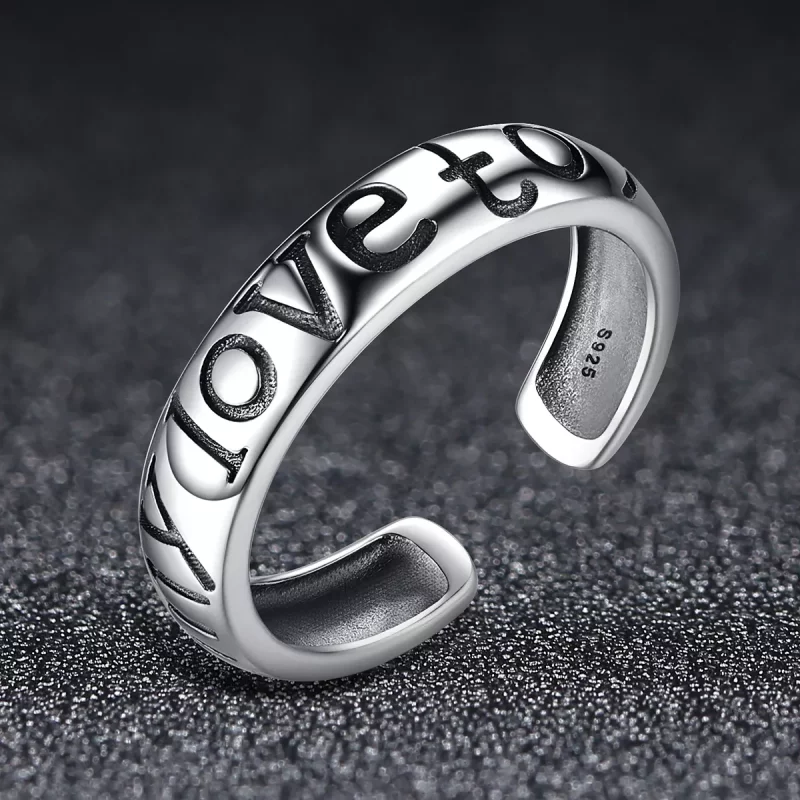 (afbeelding voor) Pandora Style Liefdeskoppels Open Ring - VSR014 - Bekijken 8