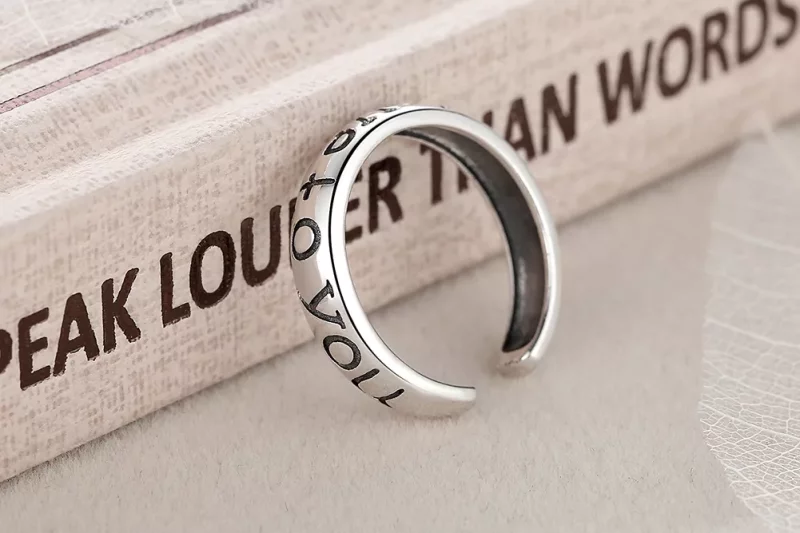 (afbeelding voor) Pandora Style Liefdeskoppels Open Ring - VSR014 - Bekijken 9