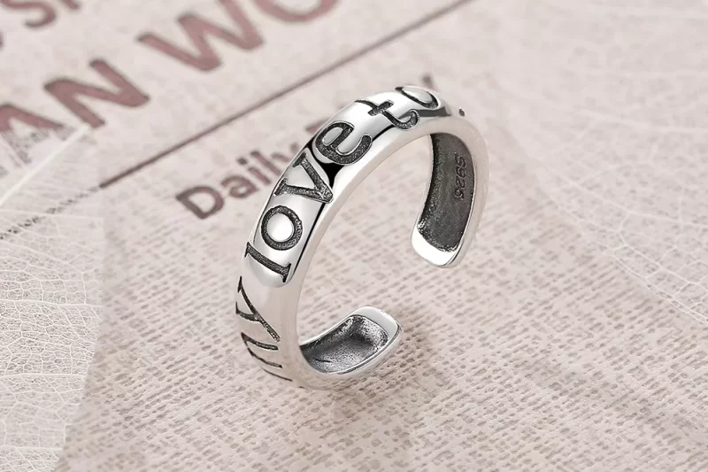 (afbeelding voor) Pandora Style Liefdeskoppels Open Ring - VSR014 - Bekijken 10