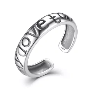 Pandora Style Liefdeskoppels Open Ring - VSR014 (afbeelding voor) Pandora Style Liefdeskoppels Open Ring - VSR014