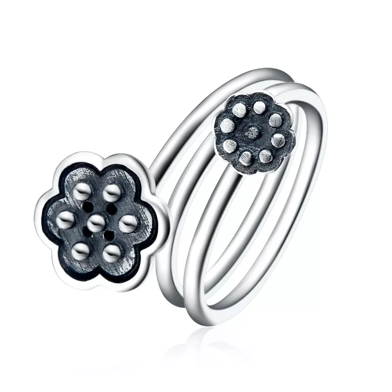 (afbeelding voor) Pandora Style Lotus Hanger Open Ring - VSR054 - Bekijken 2