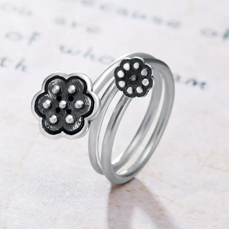 (afbeelding voor) Pandora Style Lotus Hanger Open Ring - VSR054 - Bekijken 3