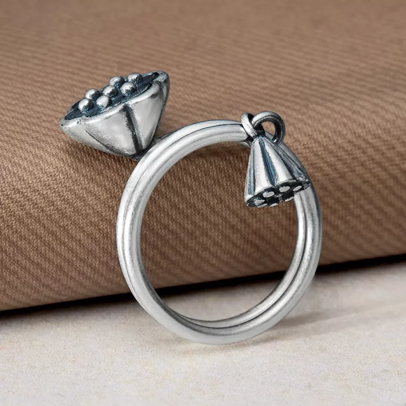 (afbeelding voor) Pandora Style Lotus Hanger Open Ring - VSR054 - Bekijken 5