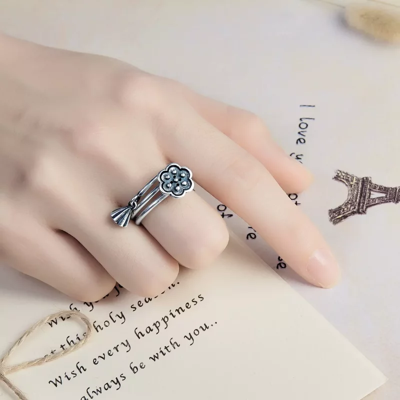 (afbeelding voor) Pandora Style Lotus Hanger Open Ring - VSR054 - Bekijken 8