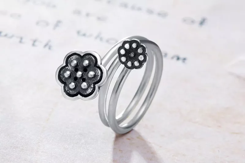 (afbeelding voor) Pandora Style Lotus Hanger Open Ring - VSR054 - Bekijken 9