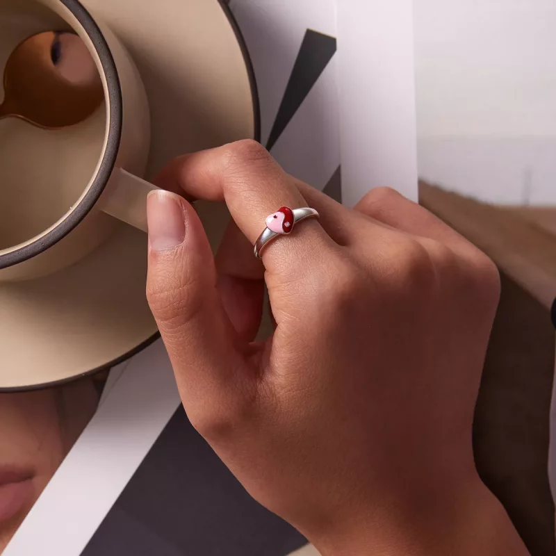 (afbeelding voor) Pandora Style Love Gossip Kaart Open Ring - SCR786 - Bekijken 5