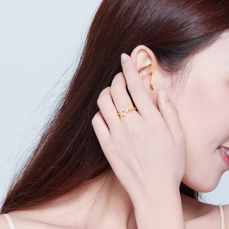 (afbeelding voor) Pandora Style Maan en ster Open Ring - SCR569 - Bekijken 7