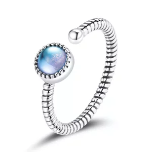Pandora Style maanlicht minnaar Open Ring - SCR698 (afbeelding voor) Pandora Style maanlicht minnaar Open Ring - SCR698