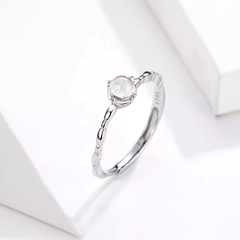 (afbeelding voor) Pandora Style Maansteen Open Ring - SCR536 - Bekijken 4