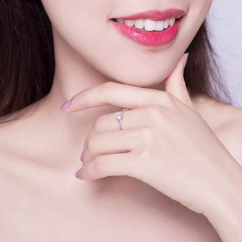 (afbeelding voor) Pandora Style Maansteen Open Ring - SCR536 - Bekijken 6