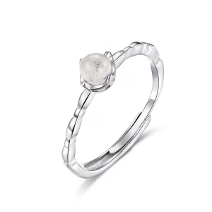 Pandora Style Maansteen Open Ring - SCR536 (afbeelding voor) Pandora Style Maansteen Open Ring - SCR536