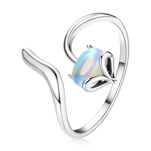 Pandora Style Maansteen Vos Open Ring - SCR756 (afbeelding voor) Pandora Style Maansteen Vos Open Ring - SCR756