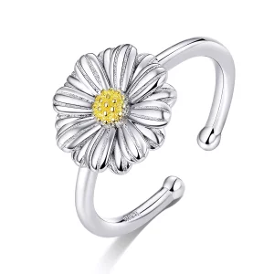 Pandora Style Madeliefje Open Ring - SCR616 (afbeelding voor) Pandora Style Madeliefje Open Ring - SCR616