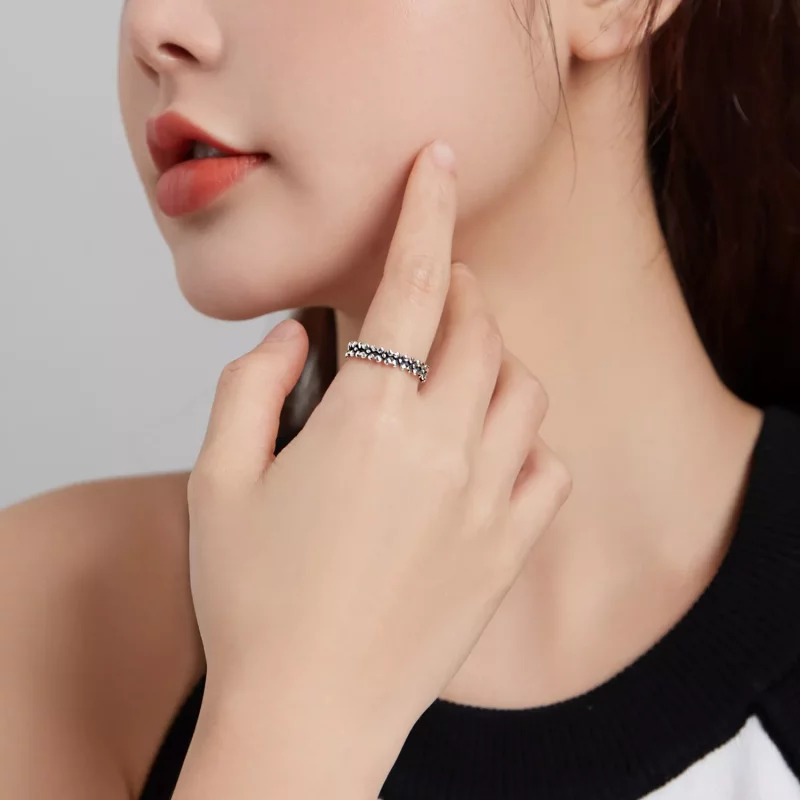 (afbeelding voor) Pandora Style Madeliefjesketting Ring - SCR724 - Bekijken 5