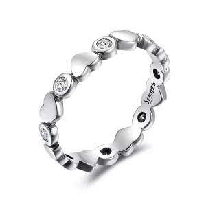 (afbeelding voor) Pandora Style Mijn hart is helder Ring - SCR164