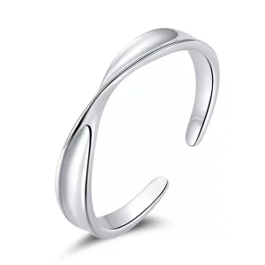 Pandora Style Mobius Ring Paar Ring - Mannelijk Open Ring - SCR751 (afbeelding voor) Pandora Style Mobius Ring Paar Ring - Mannelijk Open Ring - SCR751