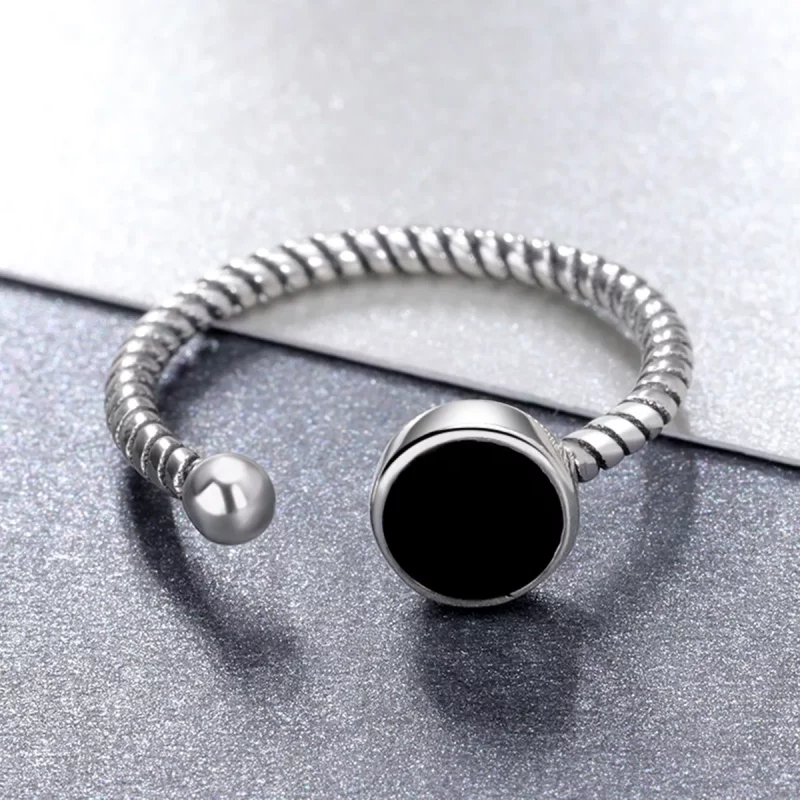 (afbeelding voor) Pandora Style Moderne geometrie Open Ring - VSR157 - Bekijken 2