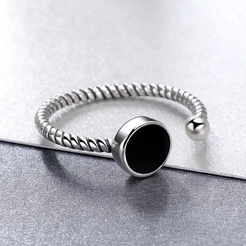 (afbeelding voor) Pandora Style Moderne geometrie Open Ring - VSR157 - Bekijken 4