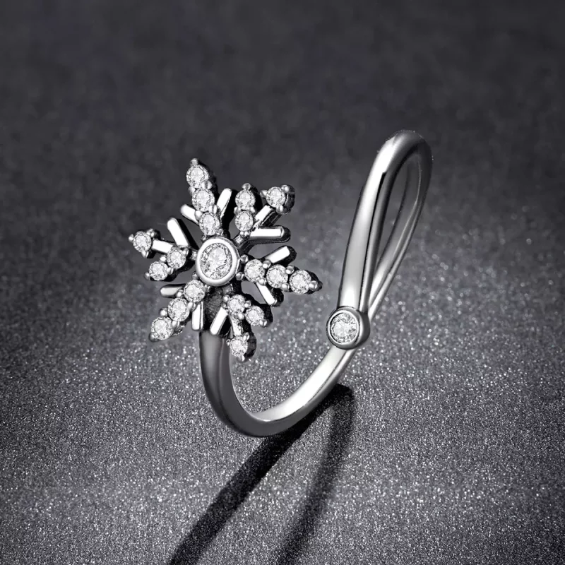 (afbeelding voor) Pandora Style Mooie sneeuwvlokken Open Ring - BSR214 - Bekijken 5