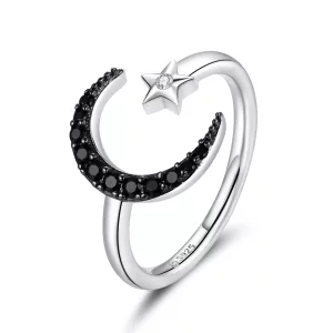 (afbeelding voor) Pandora Style Mysterieuze maan en ster Open Ring - BSR137