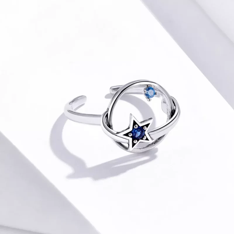 (afbeelding voor) Pandora Style Mysterieuze Planeet Open Ring - SCR661 - Bekijken 3