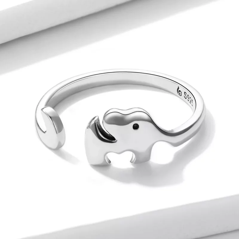 (afbeelding voor) Pandora Style Olifant Open Ring - BSR227 - Bekijken 3