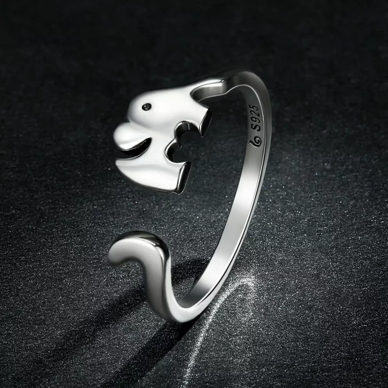 (afbeelding voor) Pandora Style Olifant Open Ring - BSR227 - Bekijken 5