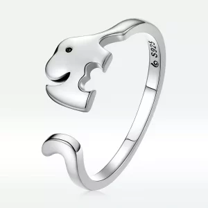 Pandora Style Olifant Open Ring - BSR227 (afbeelding voor) Pandora Style Olifant Open Ring - BSR227
