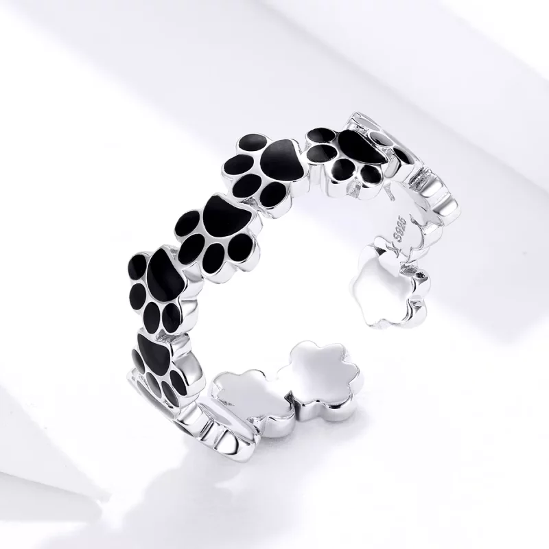 (afbeelding voor) Pandora Style Ontluikende pootafdruk Open Ring - SCR603 - Bekijken 2