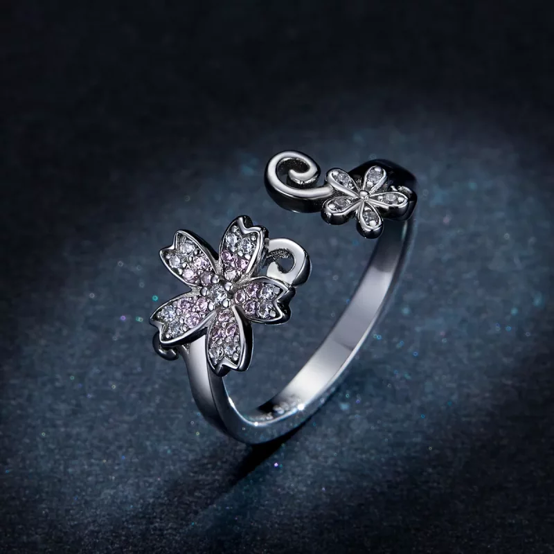 (afbeelding voor) Pandora Style Oogverblindende Daisy Open Ring - BSR086 - Bekijken 5