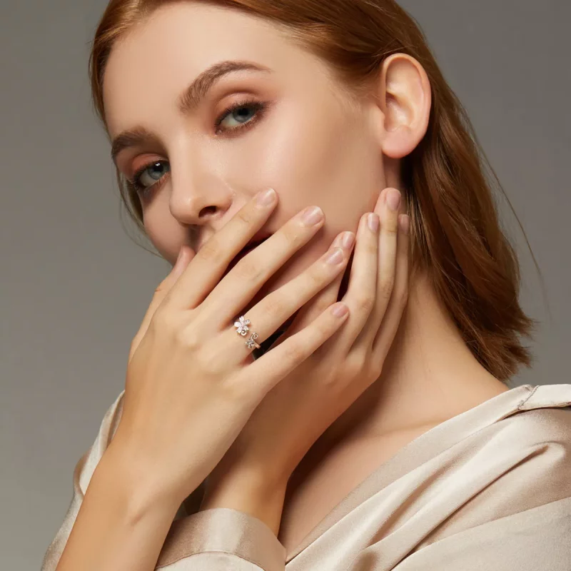 (afbeelding voor) Pandora Style Oogverblindende Daisy Open Ring - BSR086 - Bekijken 7