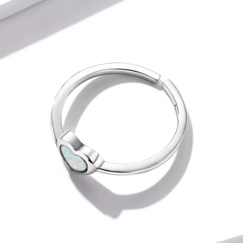 (afbeelding voor) Pandora Style Opaal Liefde Open Ring - BSR234 - Bekijken 3