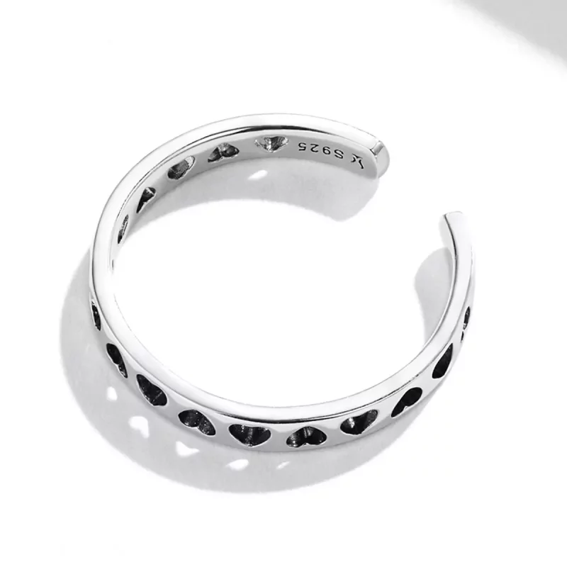 (afbeelding voor) Pandora Style Opengewerkt Hart Open Ring - SCR765 - Bekijken 4