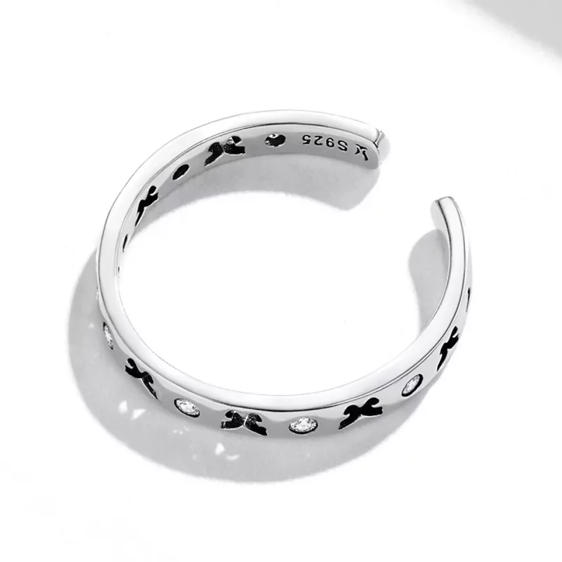 (afbeelding voor) Pandora Style Opengewerkt Vlinder Open Ring - SCR764 - Bekijken 4